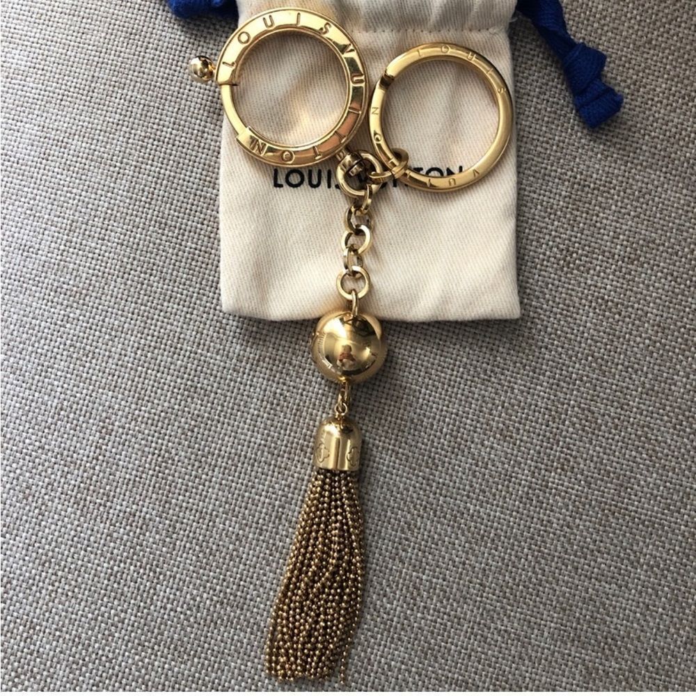 Louis Vuitton Gold Porte Cles Swing Tassel Bag Charm - Picture 11 of 14